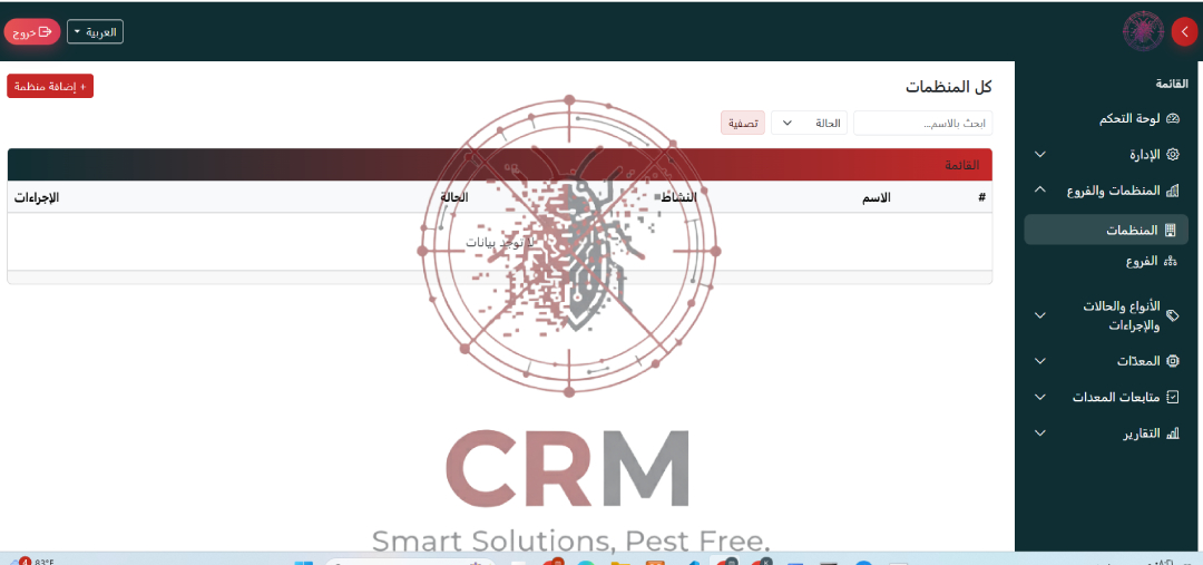 المؤسسات والفروع